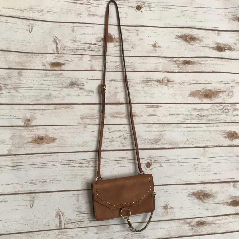 DV • Dolce Vita camel brown leather crossbody bag